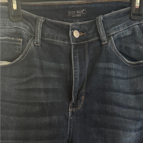 Judy Blue Boyfriend Jeans Blue Distressed Casual - Picture 2 of 2